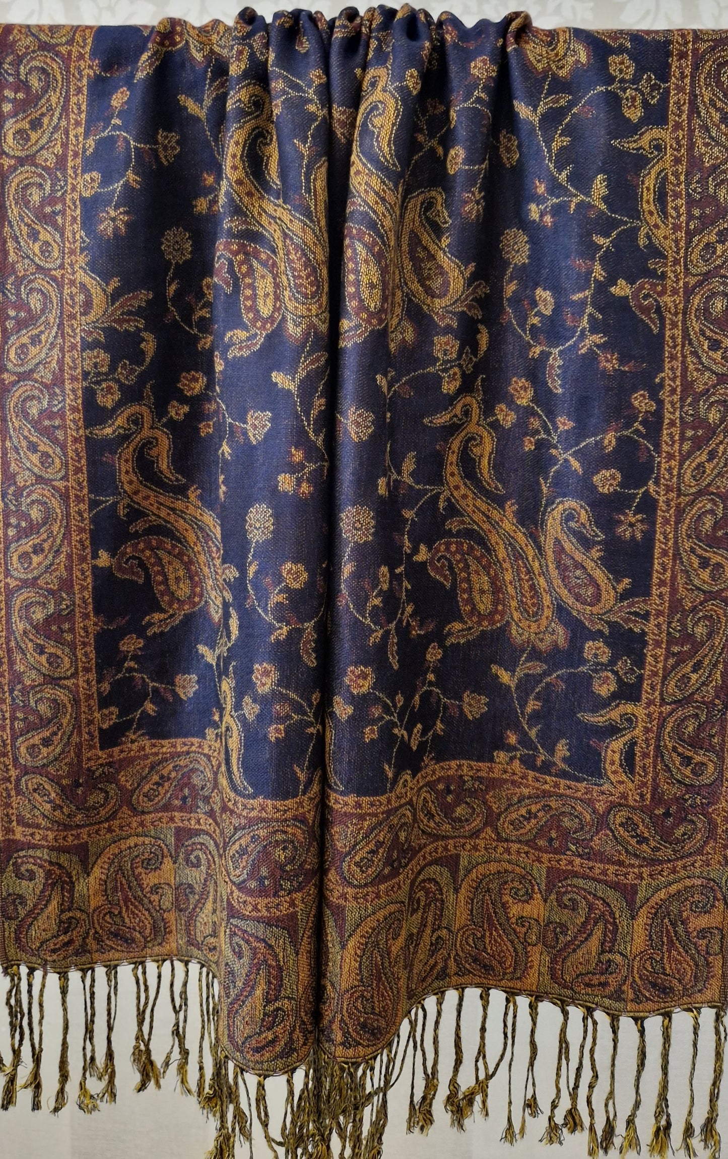 Paschmina art Schal mit Paisley-Muster (Dünkel Lilla)