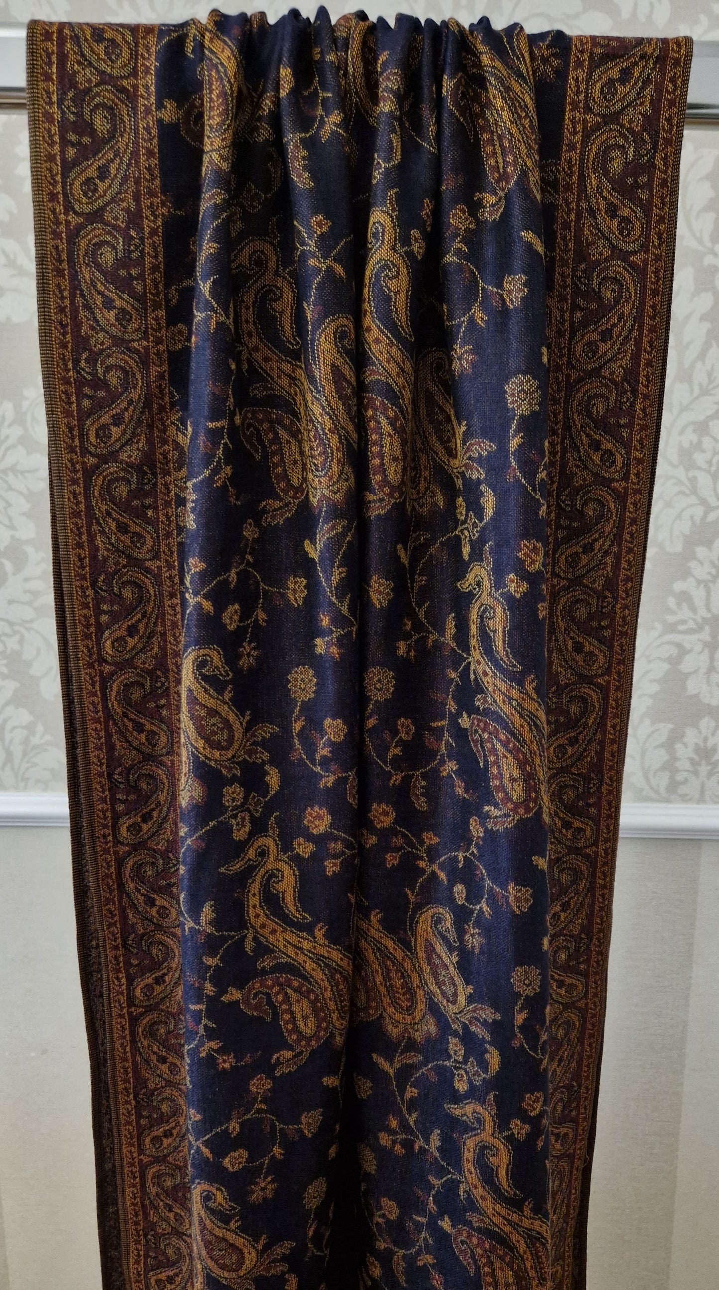 Paschmina art Schal mit Paisley-Muster (Dünkel Lilla)
