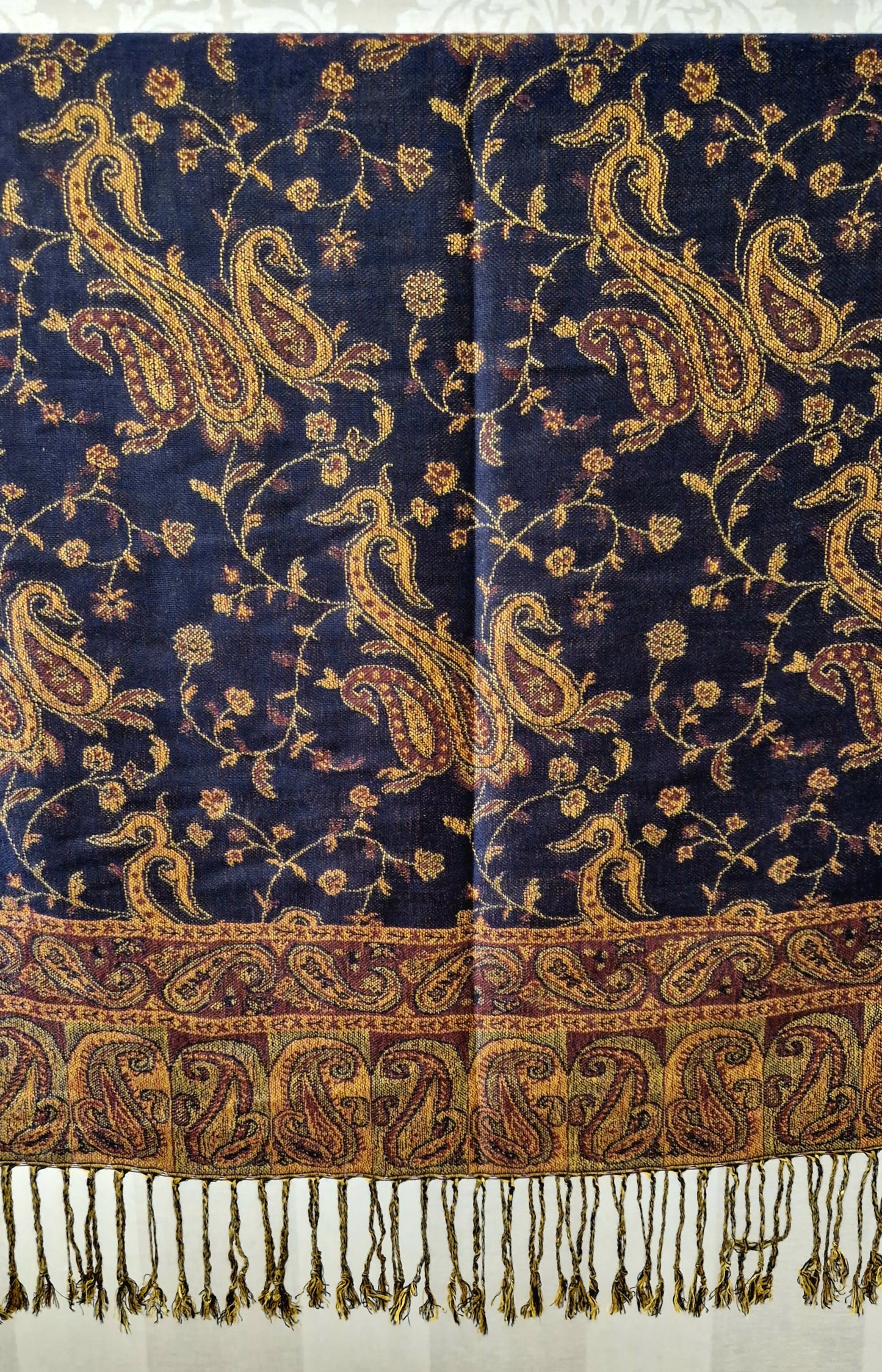 Paschmina art Schal mit Paisley-Muster (Dünkel Lilla)